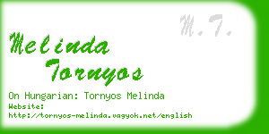 melinda tornyos business card